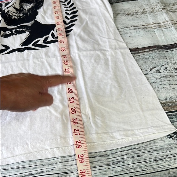 White Graphic T-Shirt with Abraham Lincoln Patriotic Design SZ Medium - Picture 5 of 7